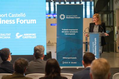 Salomé Pradas defén que l’aeroport de Castelló serà “un espai pioner per al desenvolupament d’empreses del sector aeroespacial”